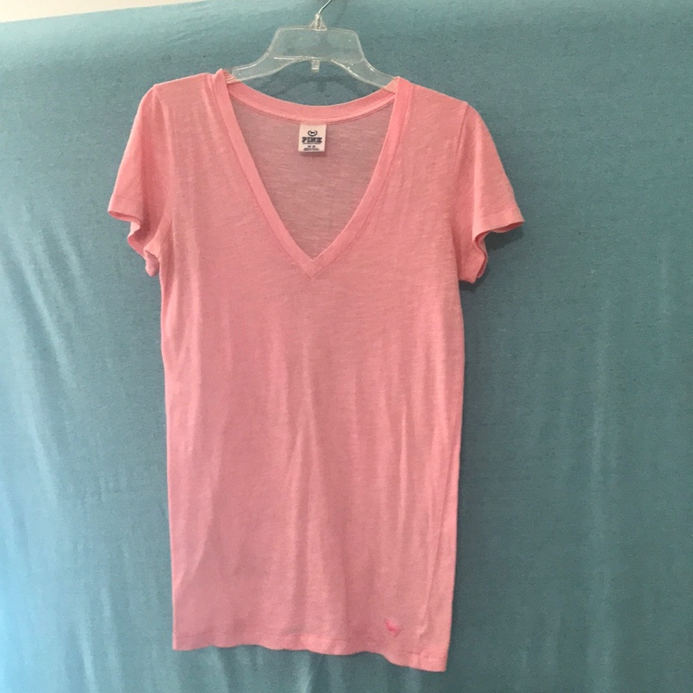 Victoria’s Secret PINK Pink V-neck T-shirt